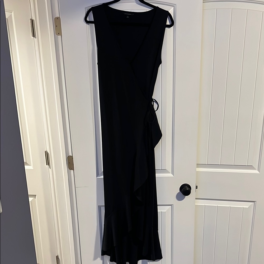 Banana Republic Black Scoop Neck Maxi Dress